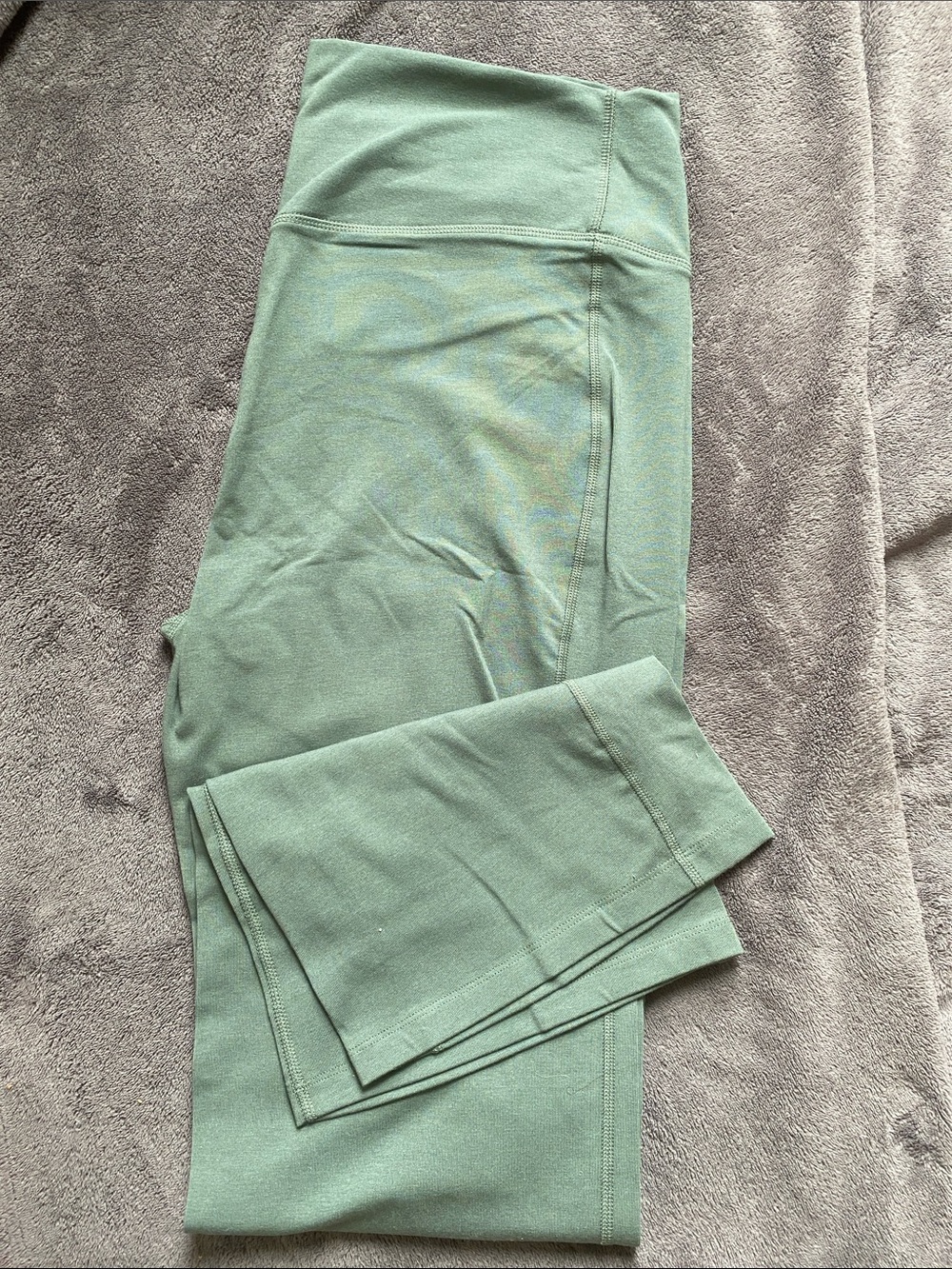 Women’s High-Waist and Wide Legged Leggings in Sage Green